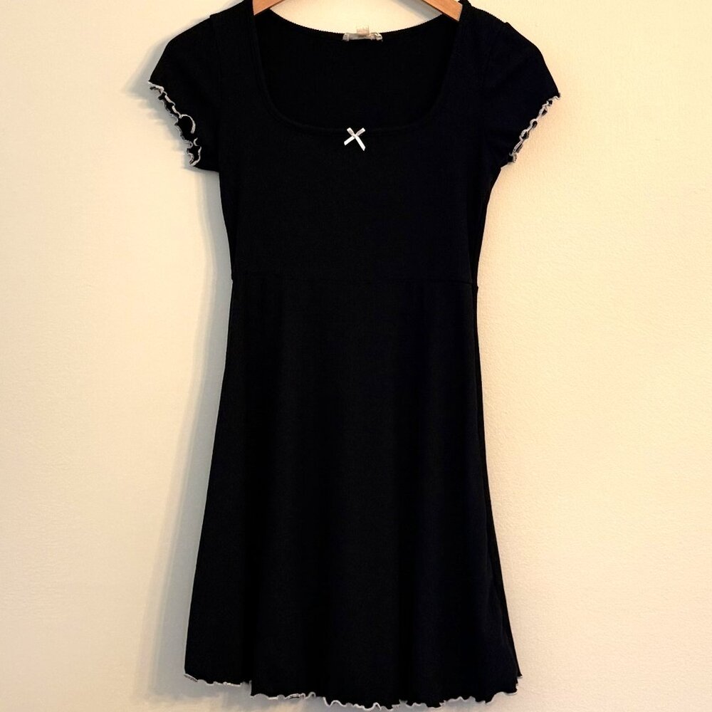 See You Monday Little Black Short Sleeve Dress